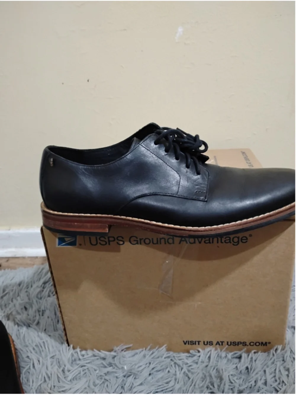 Cole Haan Jayhawker Black Leather Plain Toe Men Size 11 Dress Shoes C11003